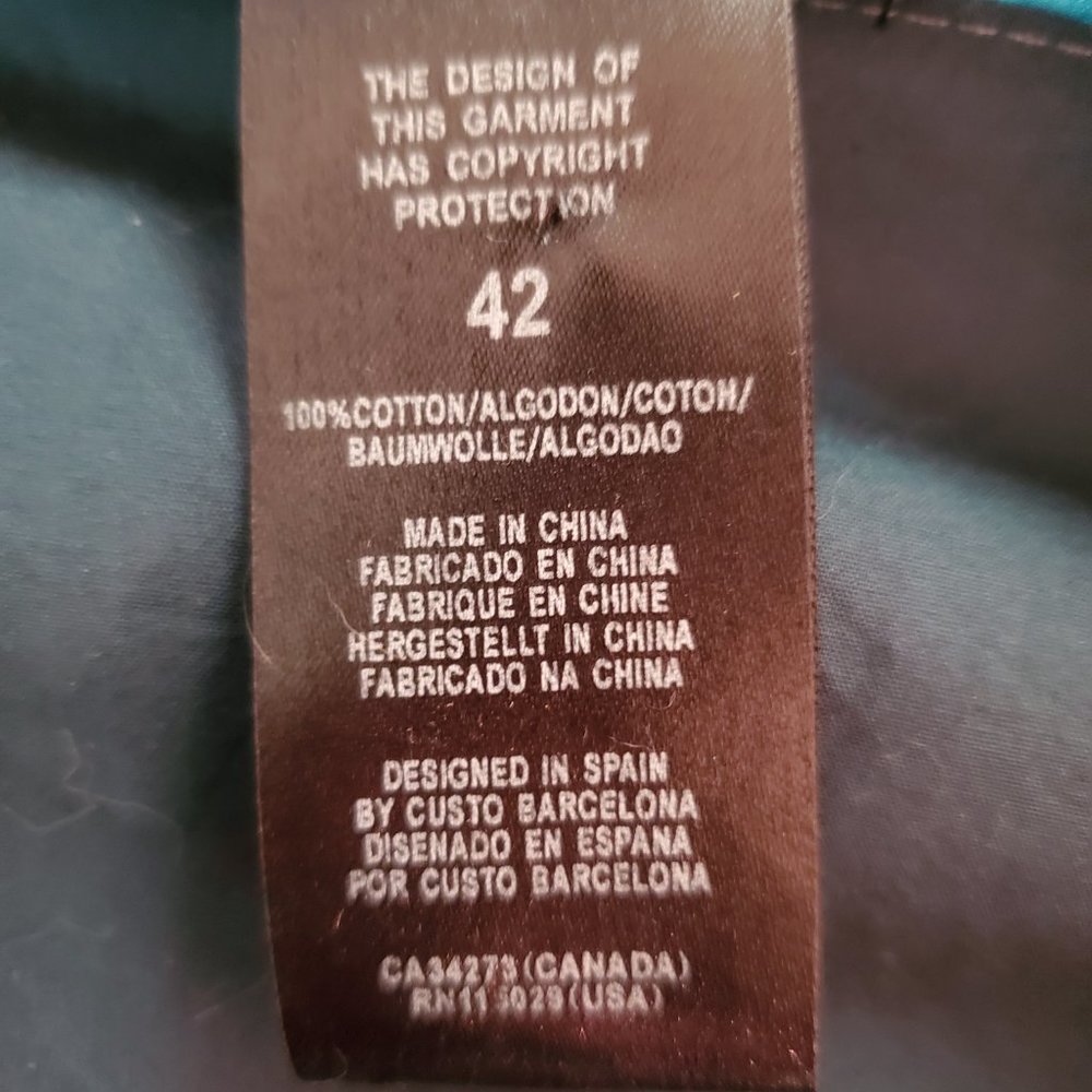 CUSTO BARCELONA Metallic Print Coat 8 EUC - Picture 8 of 8